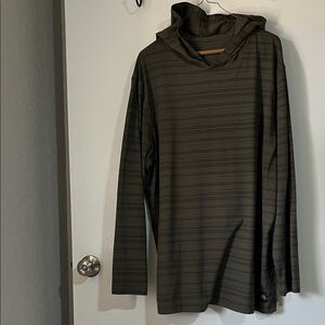 PGA Tour Olive and Black Striped Hoodie